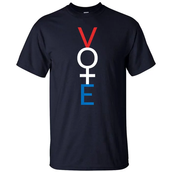 Feminist Vote Shirt Red White Blue Voting Election Tall T-Shirt