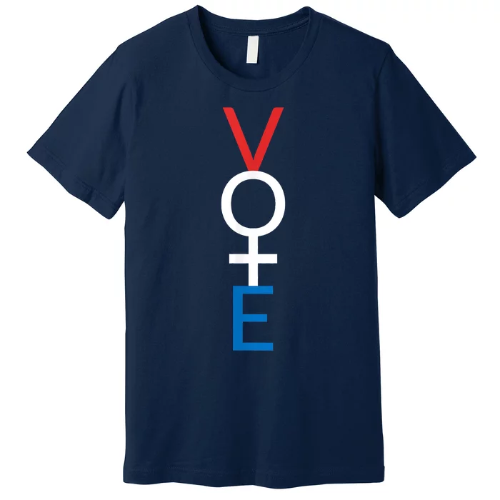 Feminist Vote Shirt Red White Blue Voting Election Premium T-Shirt