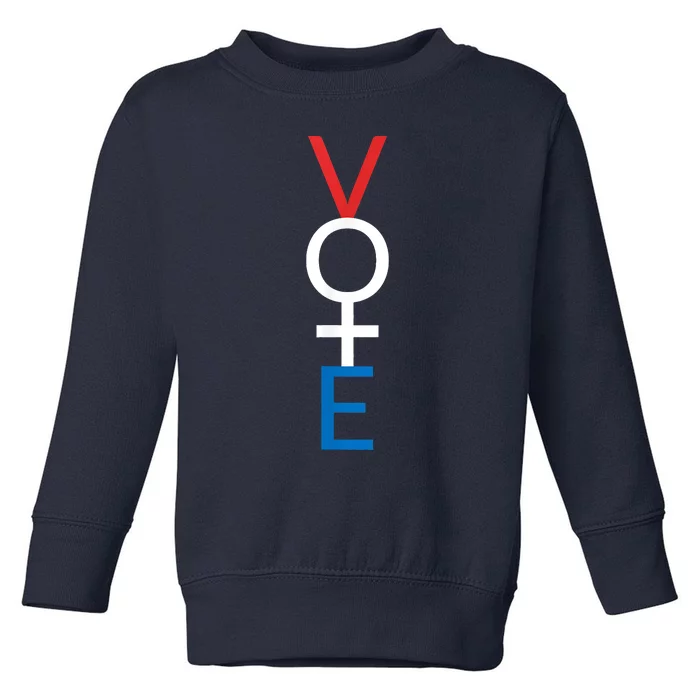 Feminist Vote Shirt Red White Blue Voting Election Toddler Sweatshirt