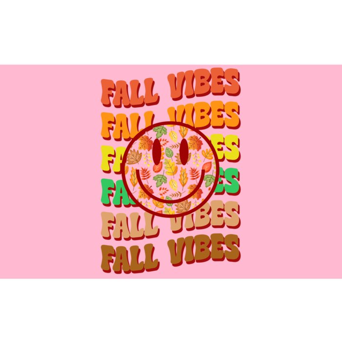 Falls Vibes Smile Face Retro Colorful Bumper Sticker