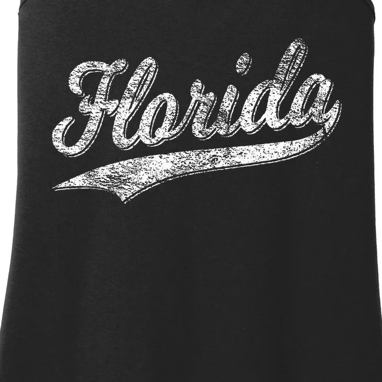 Florida Varsity Script Sports Athletic Jersey Style Ladies Essential Tank