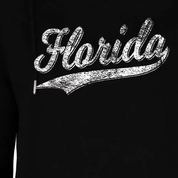 Florida Varsity Script Sports Athletic Jersey Style Womens Funnel Neck Pullover Hood