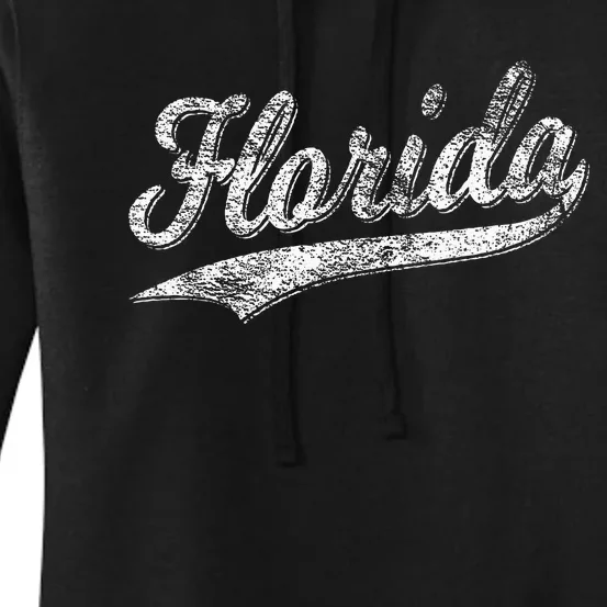 Florida Varsity Script Sports Athletic Jersey Style Women's Pullover Hoodie