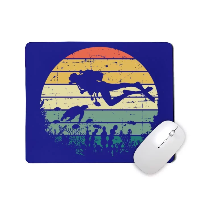 Funny Vintage Scuba Diving Dive Diver Meaningful Gift Mousepad