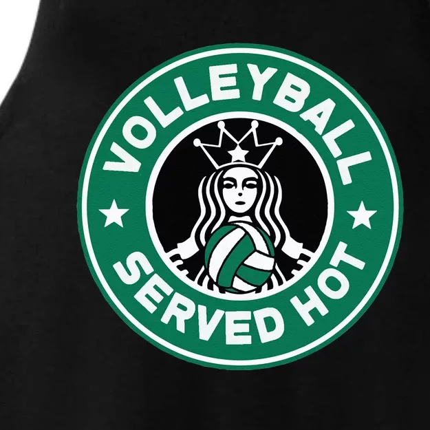 Funny Volleyball Served Hot Perfect N Players Ladies Tri-Blend Wicking Tank