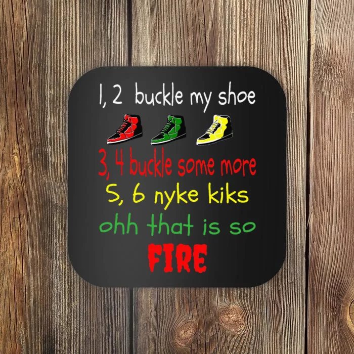 funny viral song 1 2 buckle my shoe Coaster