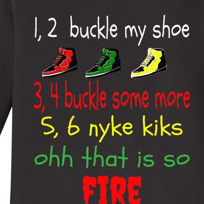 funny viral song 1 2 buckle my shoe Baby Long Sleeve Bodysuit