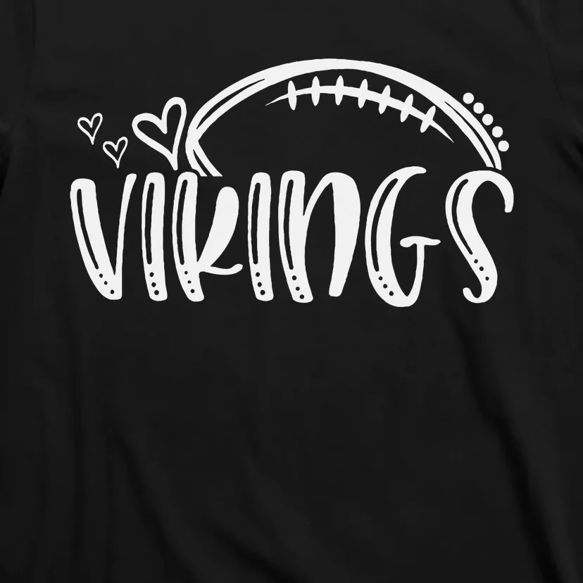 Football Vikings School Sports Fan Team Spirit T-Shirt