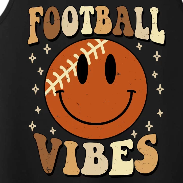 Football Vibes Smile Face Retro Performance Tank