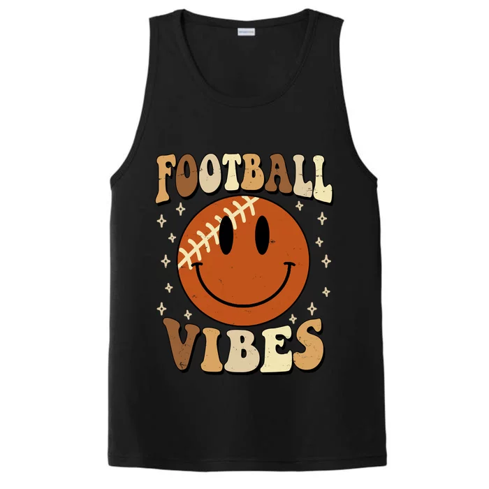 Football Vibes Smile Face Retro Performance Tank