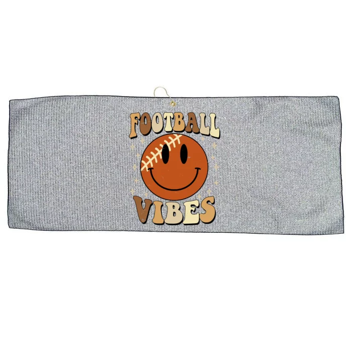 Football Vibes Smile Face Retro Large Microfiber Waffle Golf Towel