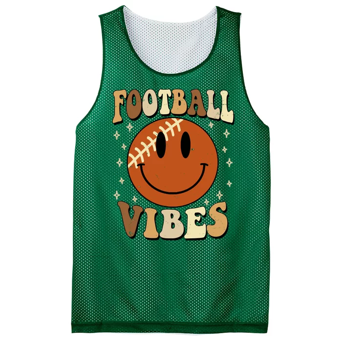 Football Vibes Smile Face Retro Mesh Reversible Basketball Jersey Tank