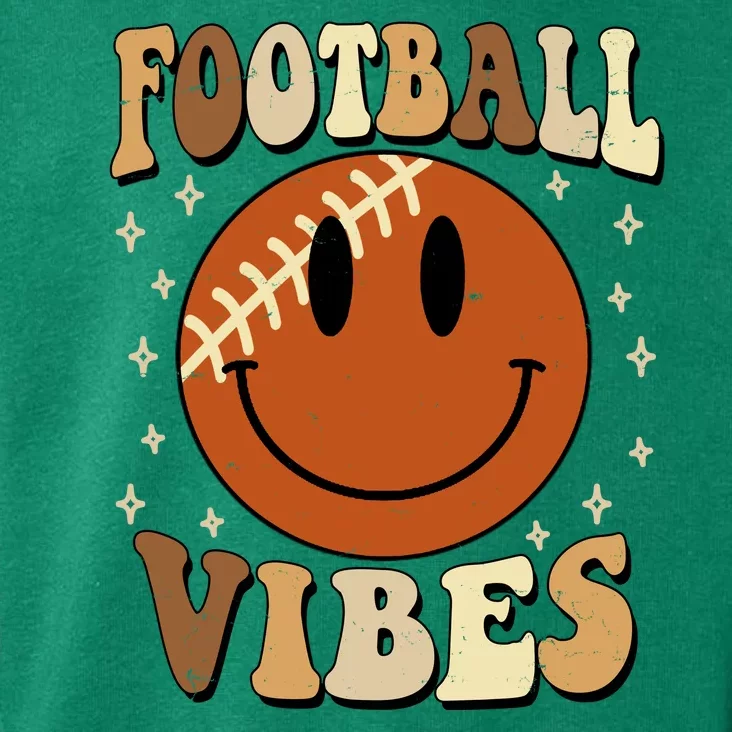 Football Vibes Smile Face Retro Toddler Hoodie