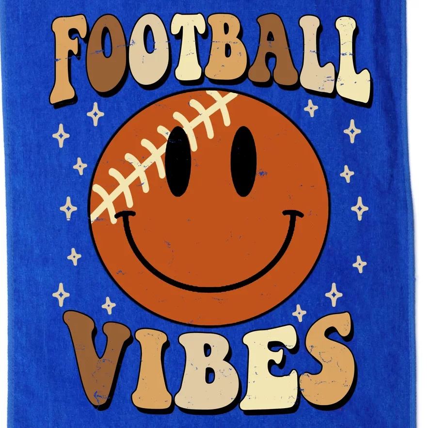 Football Vibes Smile Face Retro Platinum Collection Golf Towel