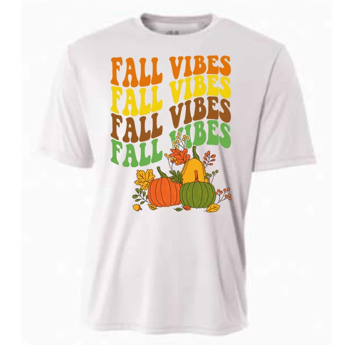 Fall Vibes Season Retro Pumpkin Cooling Performance Crew T-Shirt