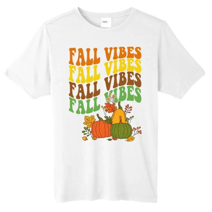 Fall Vibes Season Retro Pumpkin ChromaSoft Performance T-Shirt