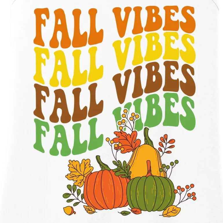 Fall Vibes Season Retro Pumpkin Ladies Essential Tank