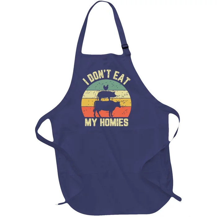 Funny Vegan Shirts I Dont Eat My Homies Vegetarian Vegan Full-Length Apron With Pocket