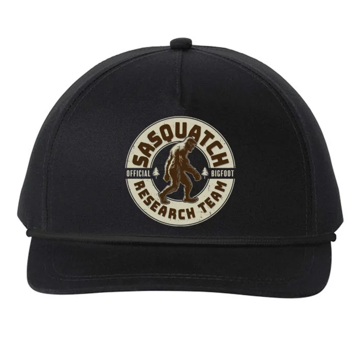 Funny Vintage Sasquatch Research Team Emblem Snapback Five-Panel Rope Hat