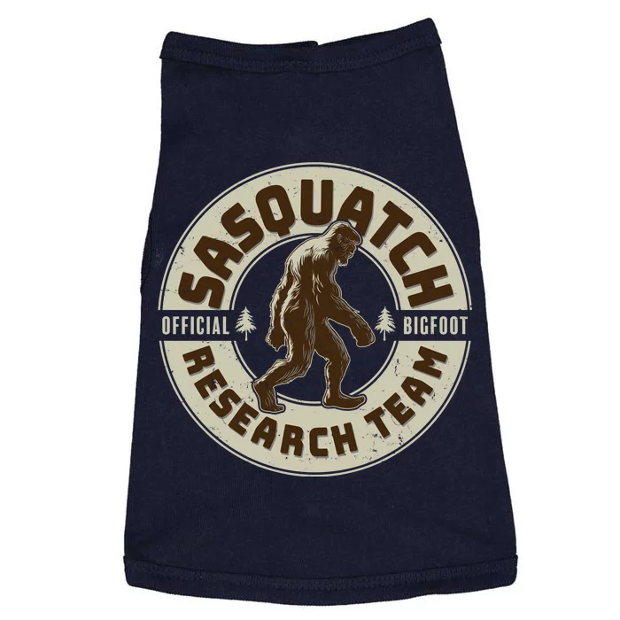 Funny Vintage Sasquatch Research Team Emblem Doggie Tank