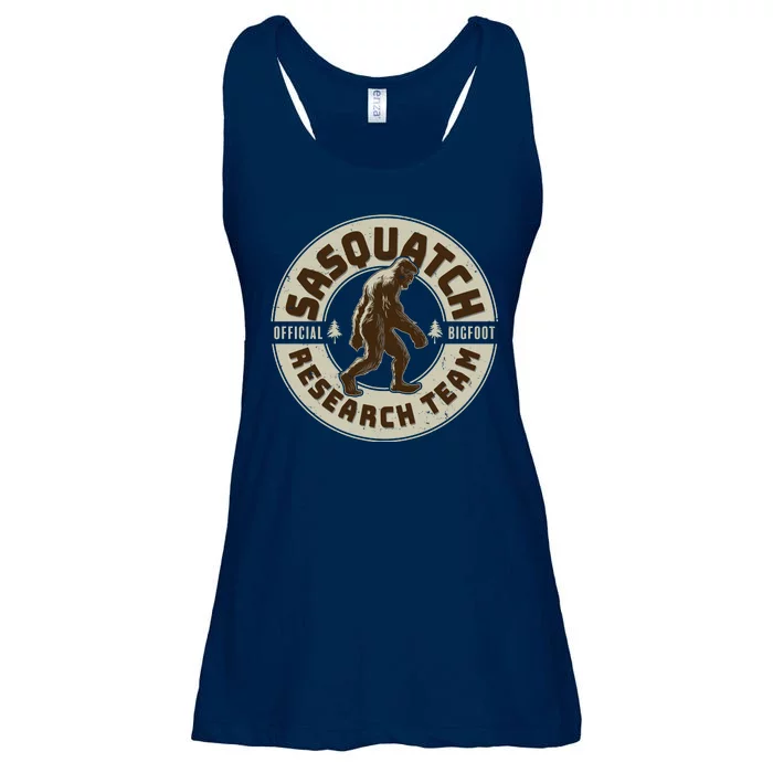 Funny Vintage Sasquatch Research Team Emblem Ladies Essential Flowy Tank