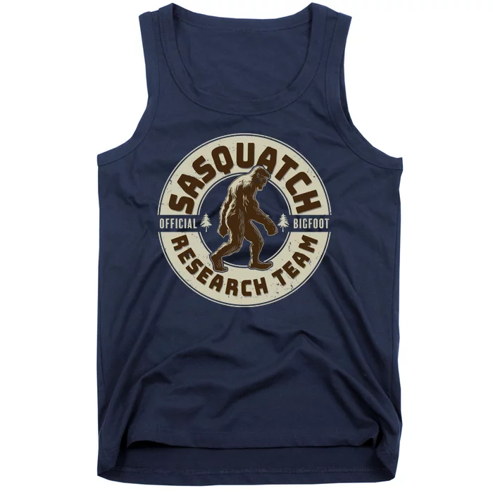 Funny Vintage Sasquatch Research Team Emblem Tank Top