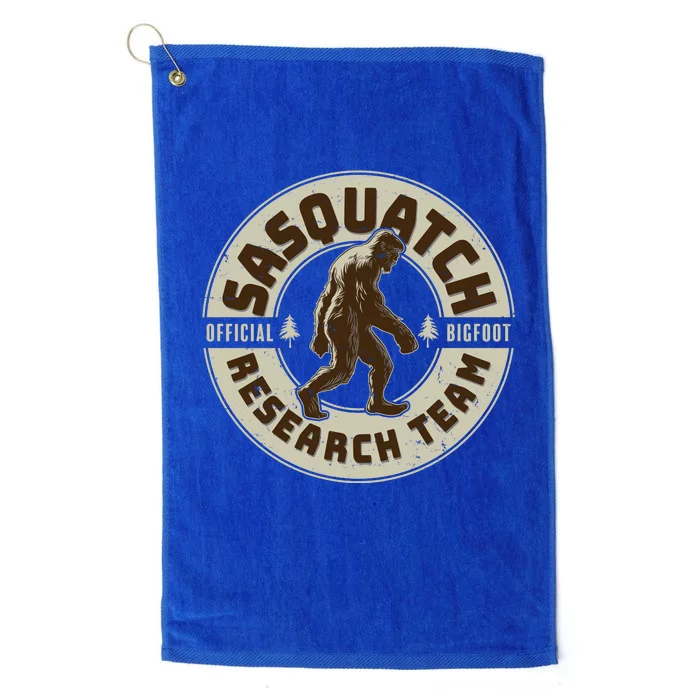 Funny Vintage Sasquatch Research Team Emblem Platinum Collection Golf Towel