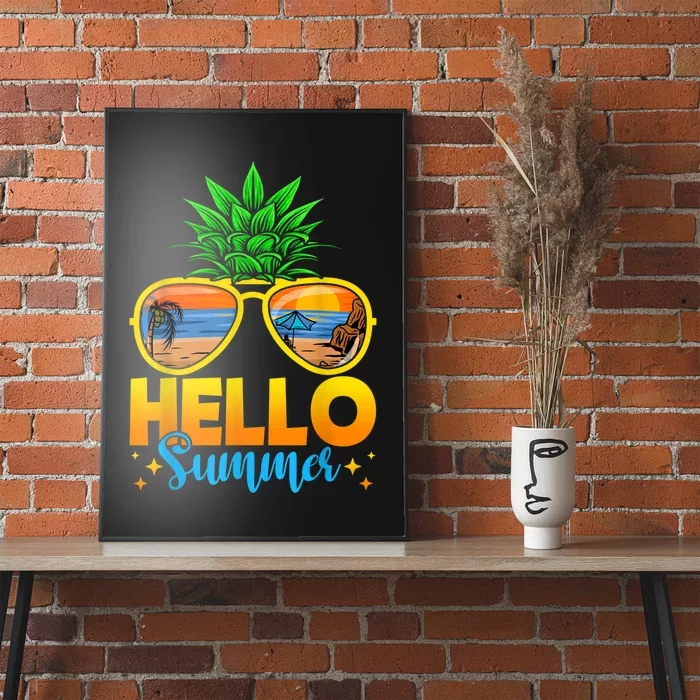 Family Vacation Sunglasses Pineapple Hello Summer Poster