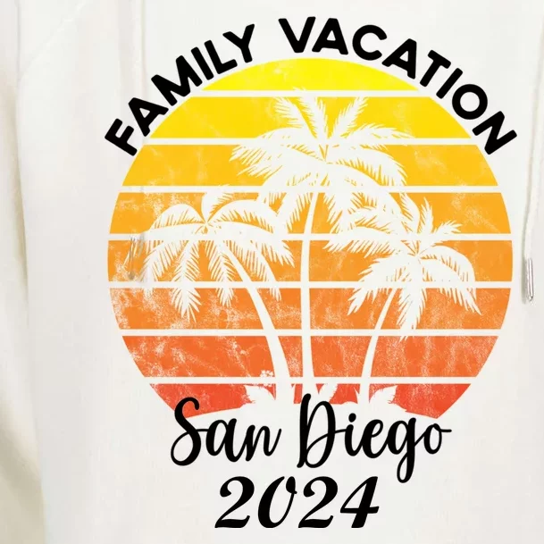 Family Vacation San Diego 2024 Matching Family Beach Womens Funnel Neck Pullover Hood