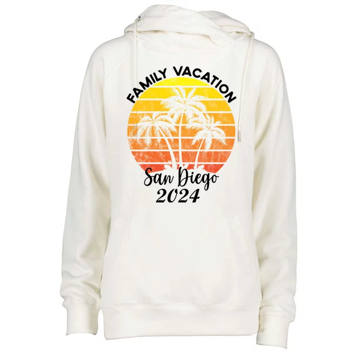 Family Vacation San Diego 2024 Matching Family Beach Womens Funnel Neck Pullover Hood