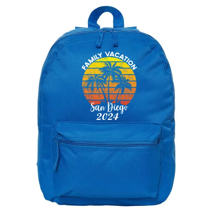 Family Vacation San Diego 2024 Matching Family Beach 16 in Basic Backpack