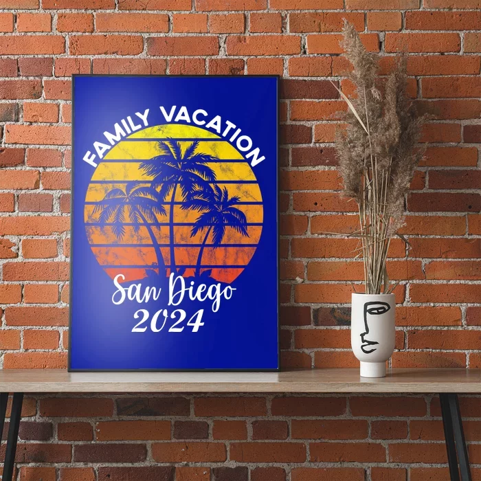 Family Vacation San Diego 2024 Matching Family Beach Poster