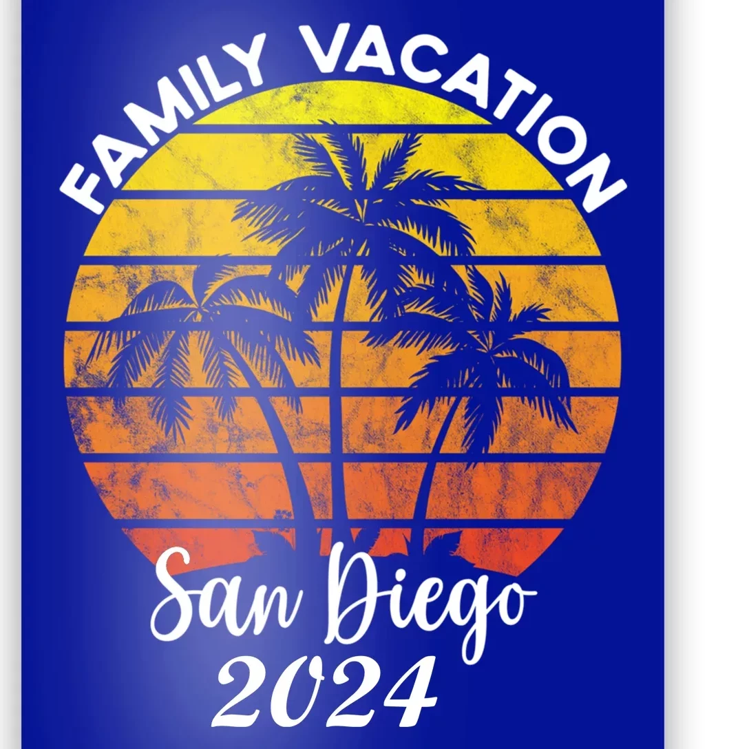 Family Vacation San Diego 2024 Matching Family Beach Poster