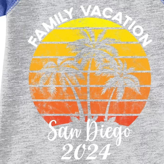 Family Vacation San Diego 2024 Matching Family Beach Infant Baby Jersey Bodysuit