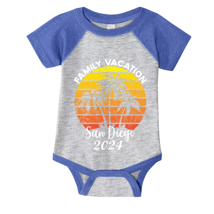 Family Vacation San Diego 2024 Matching Family Beach Infant Baby Jersey Bodysuit