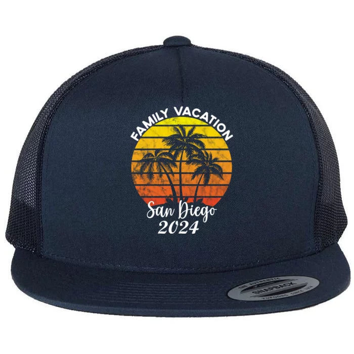 Family Vacation San Diego 2024 Matching Family Beach Flat Bill Trucker Hat