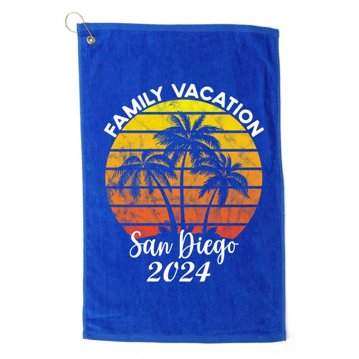 Family Vacation San Diego 2024 Matching Family Beach Platinum Collection Golf Towel