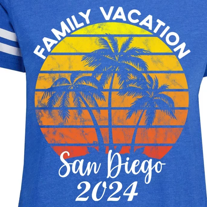 Family Vacation San Diego 2024 Matching Family Beach Enza Ladies Jersey Football T-Shirt