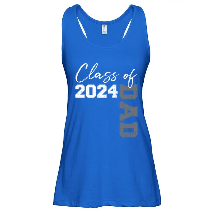 Funny Vintage Senior 2024 Class Grad Proud Dad Class Of 2024 Gift Ladies Essential Flowy Tank