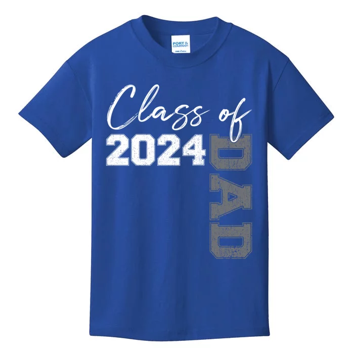 Funny Vintage Senior 2024 Class Grad Proud Dad Class Of 2024 Gift Kids T-Shirt