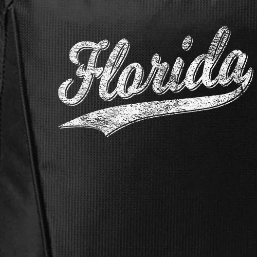 Florida Varsity Script Sports Athletic Jersey Style City Backpack