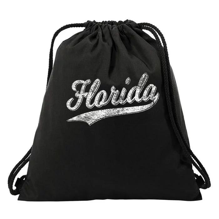 Florida Varsity Script Sports Athletic Jersey Style Drawstring Bag