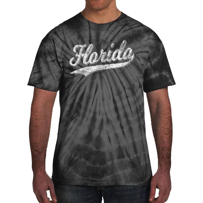 Florida Varsity Script Sports Athletic Jersey Style Tie-Dye T-Shirt