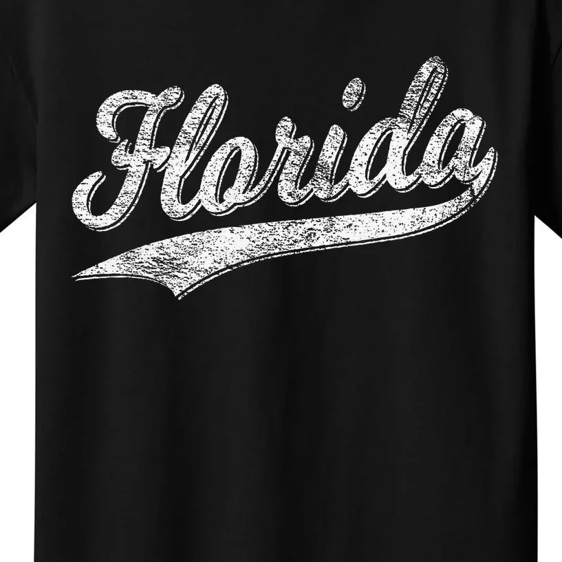 Florida Varsity Script Sports Athletic Jersey Style Kids T-Shirt