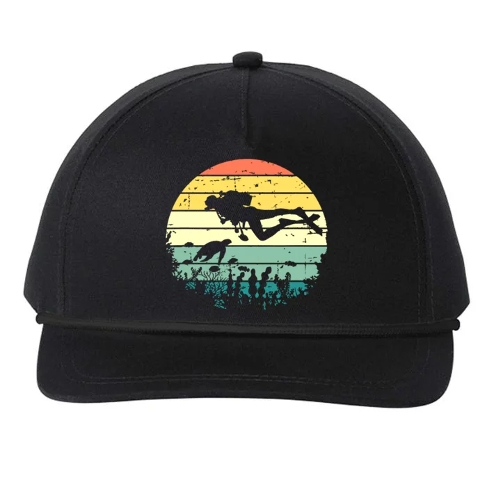 Funny Vintage Scuba Diving Dive Diver Snapback Five-Panel Rope Hat