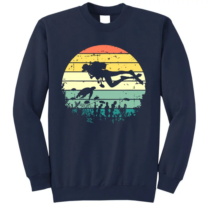 Funny Vintage Scuba Diving Dive Diver Tall Sweatshirt