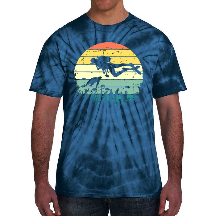 Funny Vintage Scuba Diving Dive Diver Tie-Dye T-Shirt