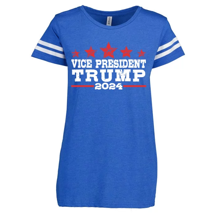 Funny Vp Trump Funny Biden Election Vp Trump 2024 Cute Gift Enza Ladies Jersey Football T-Shirt