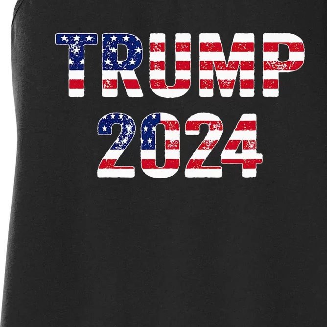 Funny Vintage Trump 2024 Election Gift Wo Women's Racerback Tank