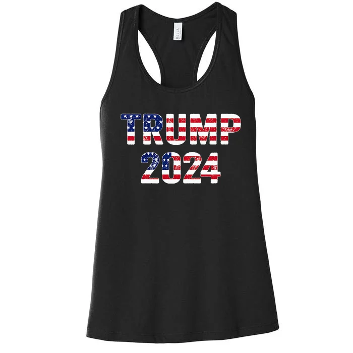 Funny Vintage Trump 2024 Election Gift Wo Women's Racerback Tank